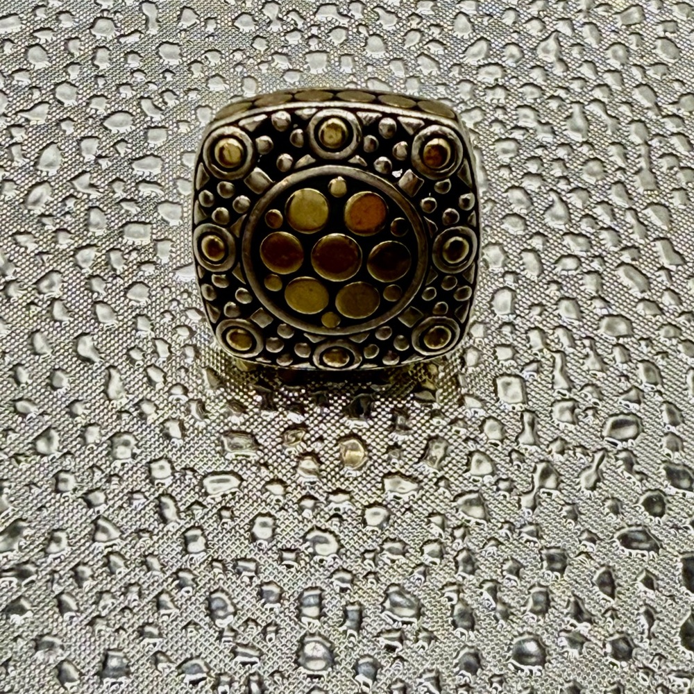 John Hardy Silver and Gold Decorative Ring